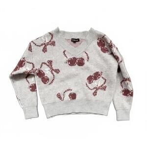 Social Scene Women's Crew Neck Sweater with Cherry Print - S